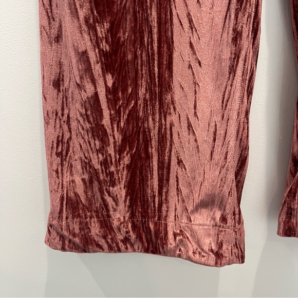 FREE PEOPLE Velvet Wide-Leg Bohemian Pants in Mauve | Women’s 6 - Picture 6 of 13